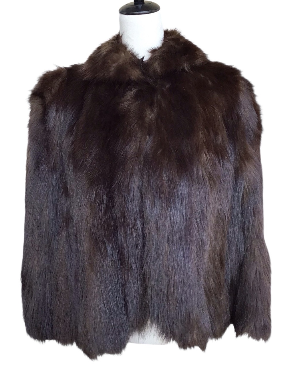 Dey Brothers & Co Vintage Bown Fur Cape